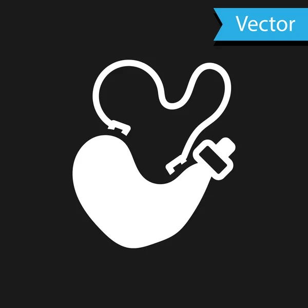 Икона Белого Испанского Вина Выделена Черном Фоне Вектор — стоковый вектор