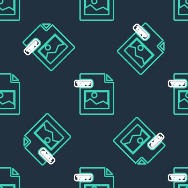 TIFF dosya dökümanı satırı. Siyah arkaplanda tiff düğmesi simgesi izole edildi. TIFF dosya sembolü. Vektör