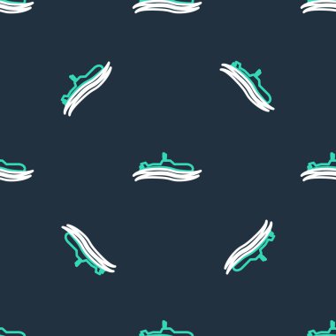 Denizaltı simgesi siyah arka planda izole edilmiş. Askeri gemi. Vektör