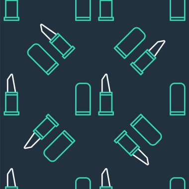 Çizgi ruj simgesi siyah arkaplanda izole edilmiş. Vektör