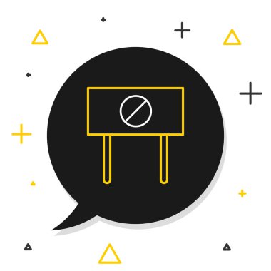 Beyaz arkaplanda çizgi protesto simgesi izole edildi. Toplantı, protestocu, grev, konuşma, pankart, protesto pankartı, dilekçe, lider, broşür. Renkli taslak konsepti. Vektör