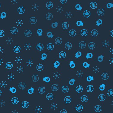 Para iadesi, kalp atışlı kafa ve kusursuz şablona geçin. Vektör.