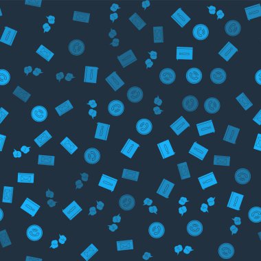 Soru ve Ünlem, Kullanıcı Kılavuzu, Telefon Çağrısı ve E- postalarını pürüzsüz desen üzerine ayarla. Vektör.