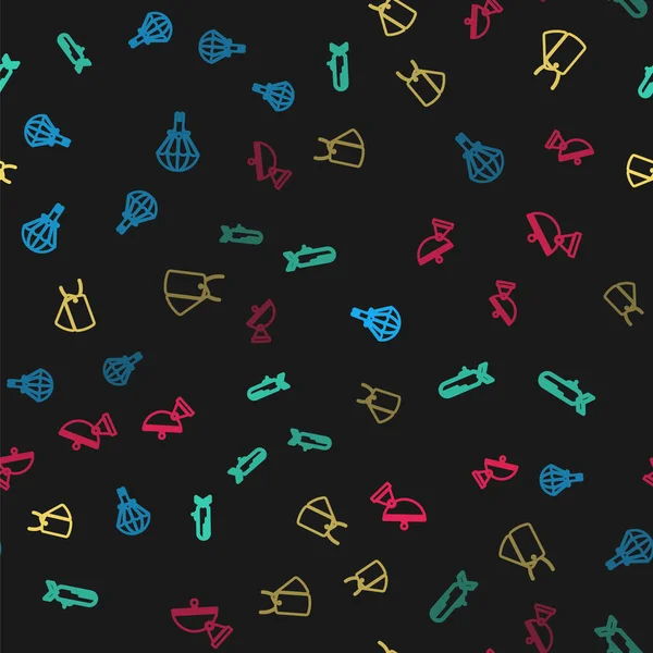 Paraşüt, Denizaltı, Askeri künye ve Radar 'ı kusursuz şekilde ayarlayın. Vektör.