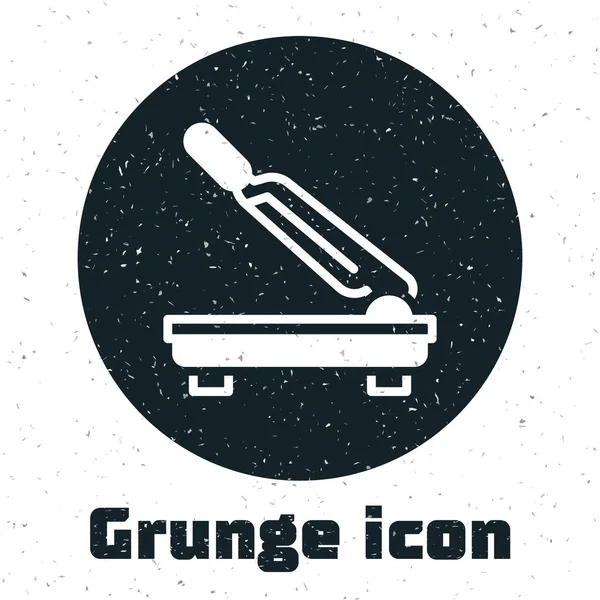 Grunge Icône Coupe Papier Isolé Sur Fond Blanc Dessin Vintage — Image vectorielle