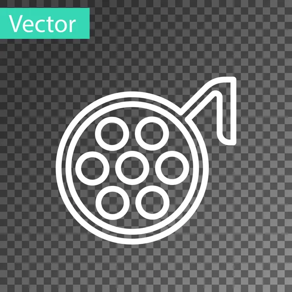 Weiße Linie Chirurgie Lampensymbol Isoliert Auf Transparentem Hintergrund Vektorillustration — Stockvektor