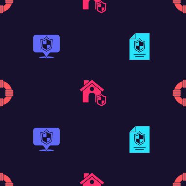 Kontratı kalkan, konum, House ve Lifebuoy ile kusursuz bir şekilde ayarlayın. Vektör