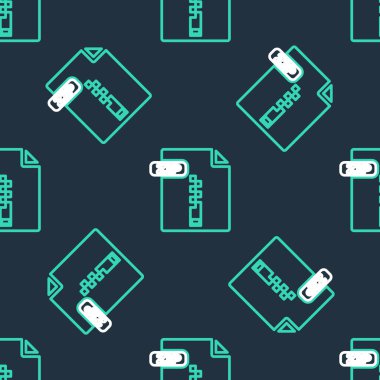 ZIP dosya dökümanı. Siyah arkaplanda izole edilmiş zip düğmesi simgesi indir. Posta dosyası sembolü. Vektör