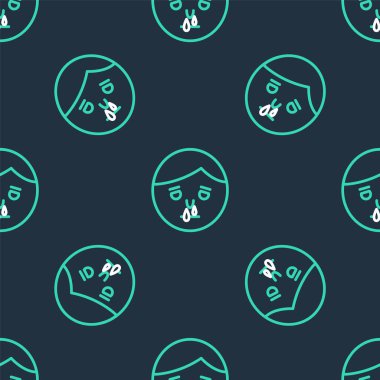 Çizgi akan burun simgesi siyah arkaplanda izole edilmiş. Rhinitis semptomları, tedavi. Burun ve hapşırma. Burun hastalıkları. Vektör