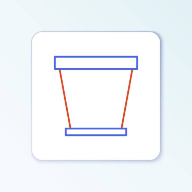 Beyaz arkaplanda çizgi çiçeği ikonu izole edildi. Renkli taslak konsepti. Vektör