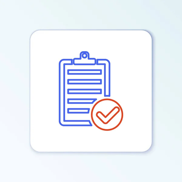 Line Verification Delivery List Clipboard Pen Icon Isolated White Background — Vector de stock