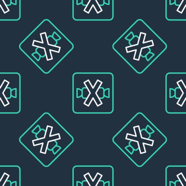 Çizgi Şekerleme ve Şekerleme Yasaklama ikonu siyah arkaplanda izole edilmiş pürüzsüz desen. Şekerleme yasak değil. Vektör