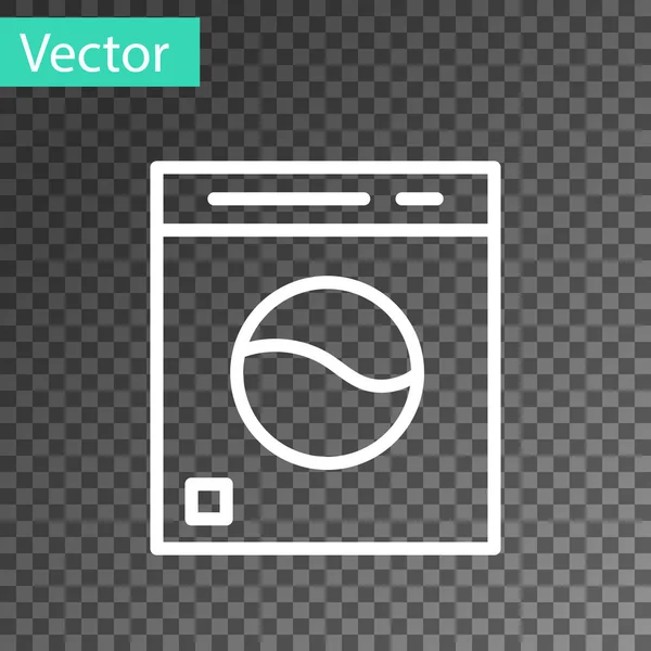 Black Washer Symbol Isoliert Auf Transparentem Hintergrund Waschmaschinensymbol Kleiderwaschmaschine Waschmaschine — Stockvektor