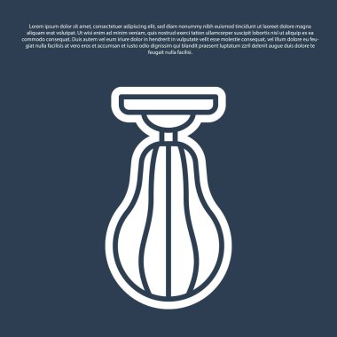 Mavi çizgi Kum Torbası simgesi mavi arkaplanda izole edildi. Vektör