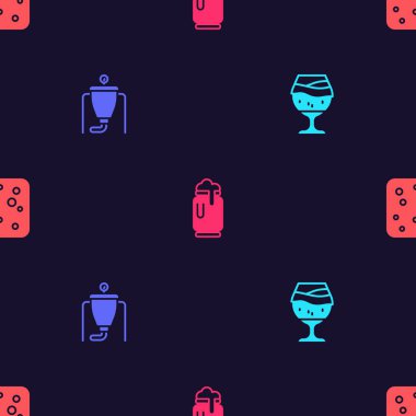 Bir bardak bira, bira demleme süreci, köpüklü ve köpüksüz köpüklü. Vektör