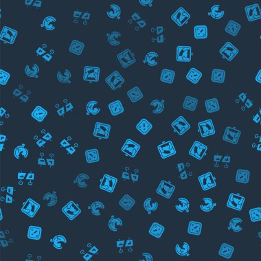 Yol trafik işaretini ayarlayın, Köprü ileride, ünlem işareti üçgende ve kusursuz desende. Vektör