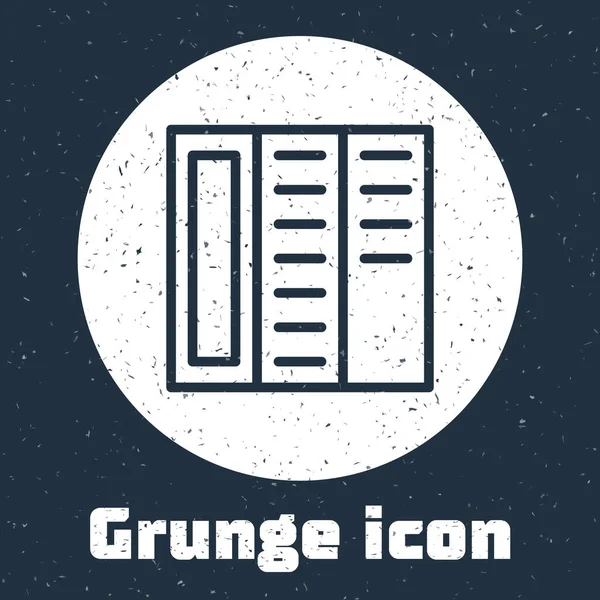 Grunge Linie Broschüre Vorlage Layout Symbol Isoliert Auf Grauem Hintergrund — Stockvektor