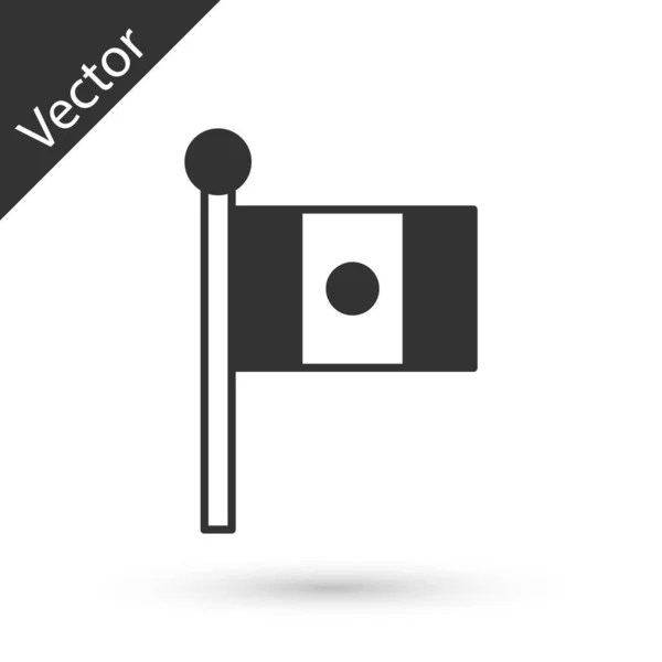 Bandera Gris México Icono Del Asta Bandera Aislada Sobre Fondo — Vector de stock