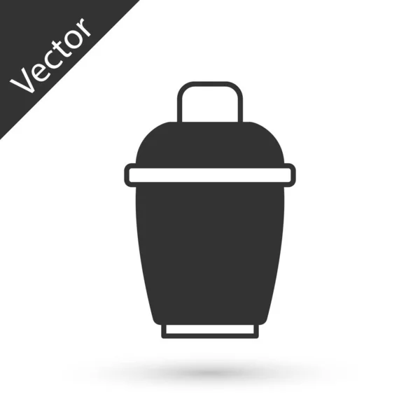 Icono Coctelera Gris Aislado Sobre Fondo Blanco Vector — Vector de stock