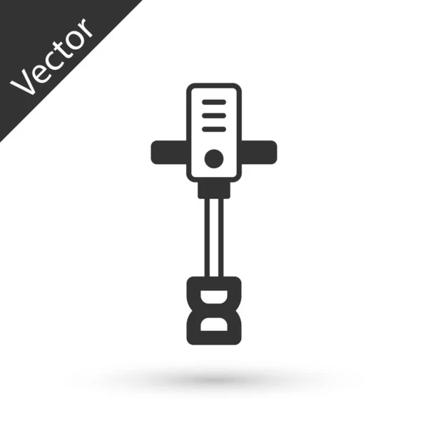 Mezclador Hormigón Eléctrico Gris Icono Aislado Sobre Fondo Blanco Mezclador — Vector de stock