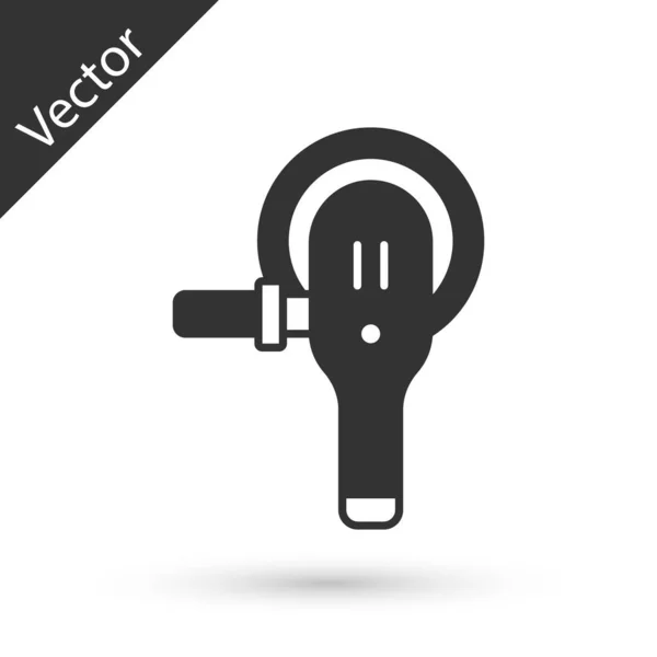 Icono Amoladora Ángulo Gris Aislado Sobre Fondo Blanco Vector — Vector de stock