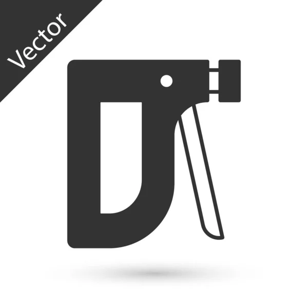 Grau Construction Hefter Symbol Isoliert Auf Weißem Hintergrund Arbeitswerkzeug Vektor — Stockvektor