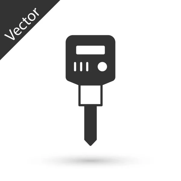 Šedá Konstrukce Jackhammer Ikona Izolované Bílém Pozadí Vektor — Stockový vektor