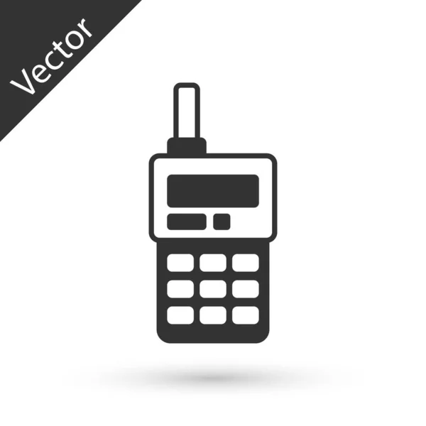 Icono Walkie Talkie Gris Aislado Sobre Fondo Blanco Icono Del — Vector de stock