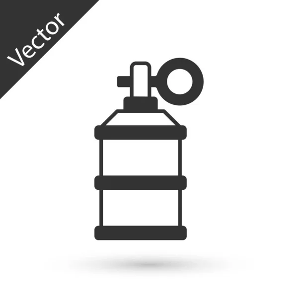 Иконка Серый Ручной Дым Белом Фоне Взрыв Бомбы Вектор — стоковый вектор
