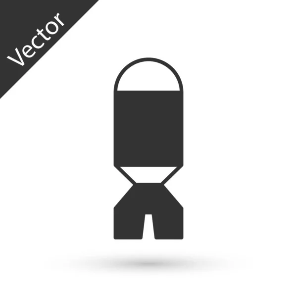 Сіра Ракетна Пускова Установка Іконою Ракети Ізольованою Білому Тлі Вектор — стоковий вектор