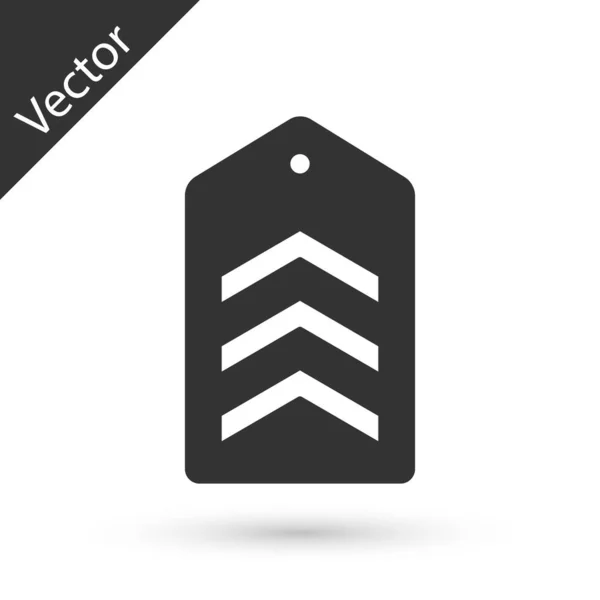 Иконка Серый Шеврон Выделена Белом Фоне Знак Военного Значка Вектор — стоковый вектор
