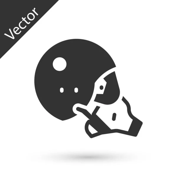 Icono Casco Piloto Moderno Gris Aislado Sobre Fondo Blanco Vector — Vector de stock