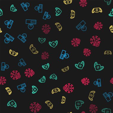 Islak mendil paketini, tıbbi koruyucu maskeyi ve virüsü sorunsuz bir şekilde yerleştirin. Vektör