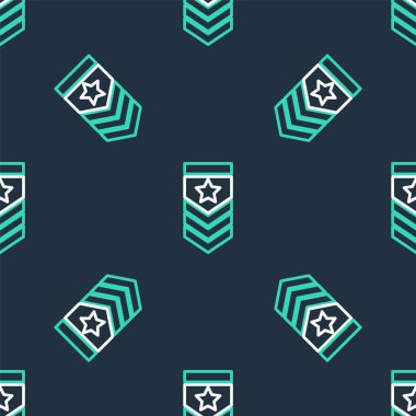 Sembol çizgisi simgesi siyah arkaplanda izole edilmiş. Askeri rozet işareti. Vektör