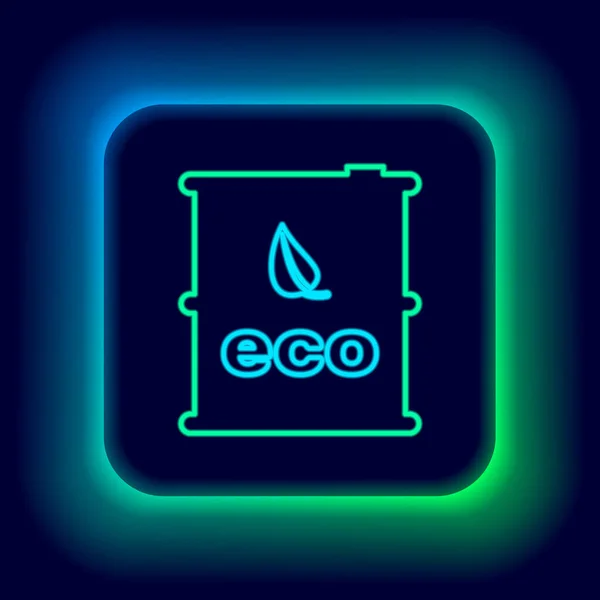 배경에 아이콘 Ecobio Canister 입니다 재활용 Vector — 스톡 벡터