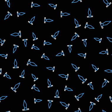 Çizgi bağı simgesi siyah arkaplanda izole edilmiş. Boyunbağı ve boyun bezi sembolü. Vektör