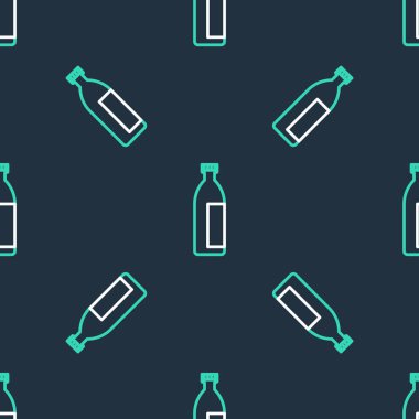 Çizgi krem ya da losyon kozmetik tüp simgesi siyah arkaplanda izole edilmiş. Kadınlar için vücut bakım ürünleri. Vektör