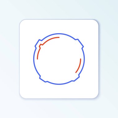 Hat Ay simgesi beyaz arkaplanda izole edildi. Renkli taslak konsepti. Vektör