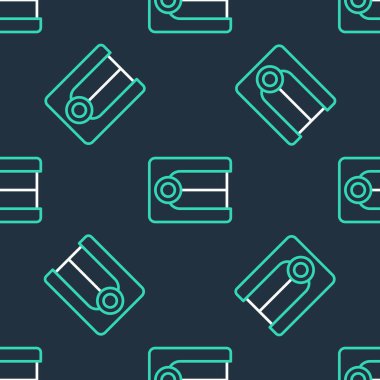 Çizgi protez modeli simgesi siyah arkaplanda izole edilmiş. Diş konsepti. Vektör