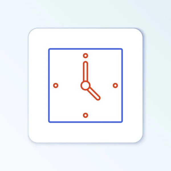 Icono Reloj Línea Aislado Sobre Fondo Blanco Símbolo Tiempo Concepto — Vector de stock