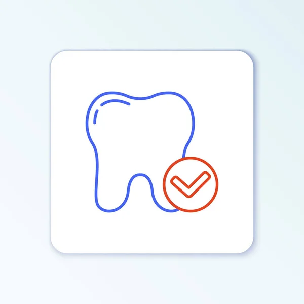 Line Tooth Whitening Concept Icon Isolated White Background Tooth Symbol — Stock Vector