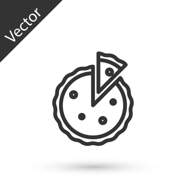 Домашний Пирог Значок Белом Фоне Вектор — стоковый вектор