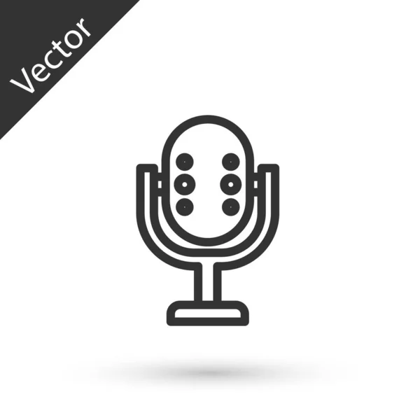 마이크로 아이콘은 배경에서 분리되었습니다 라디오 마이크 스피커 Vector — 스톡 벡터