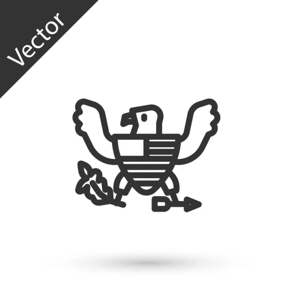 Иконка Орел Белом Фоне Американский Президентский Символ Вектор — стоковый вектор