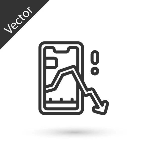 모바일 아이콘은 배경에서 분리되었다 온라인 Vector — 스톡 벡터