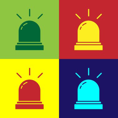 Pop Art Motion sensör simgesi renk arkaplanında izole edildi. Vektör.