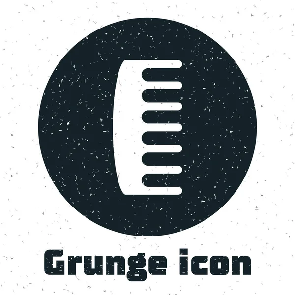 Icono Cepillo Grunge Aislado Sobre Fondo Blanco Señal Peine Símbolo — Vector de stock