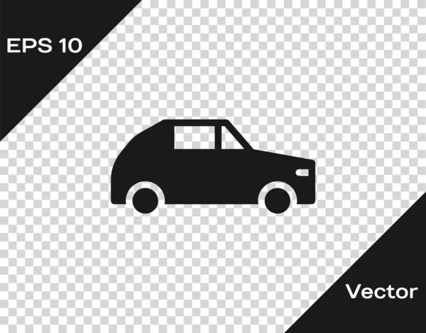 Schwarzes Auto Symbol Isoliert Auf Transparentem Hintergrund Vektor — Stockvektor