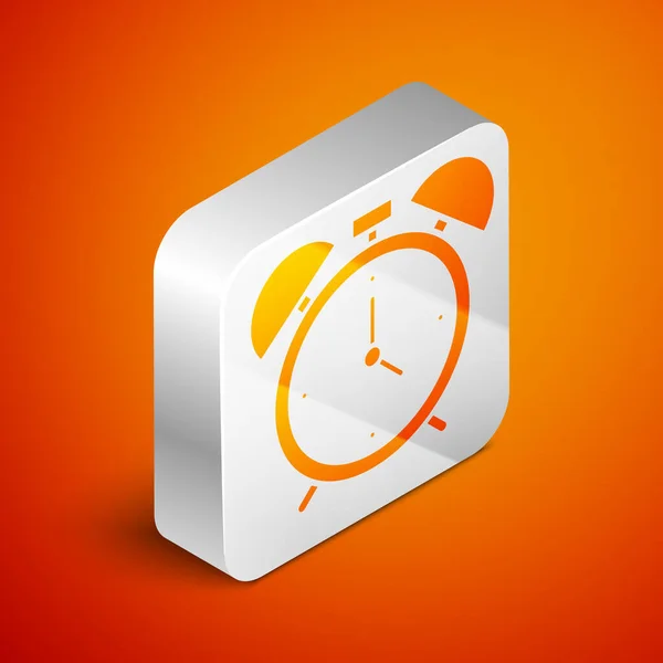 오렌지 배경에서 Alarm Clock 아이콘같은 정신차리고 컨셉트를 Vector — 스톡 벡터