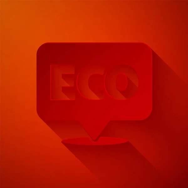 Banner Corte Papel Etiqueta Etiqueta Logotipo Para Eco Verde Icono — Archivo Imágenes Vectoriales